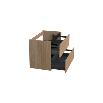 Dutchline Badmeubel Onderkast - Uludag - 80x46cm - 2 Lades - 1 Uitsparing