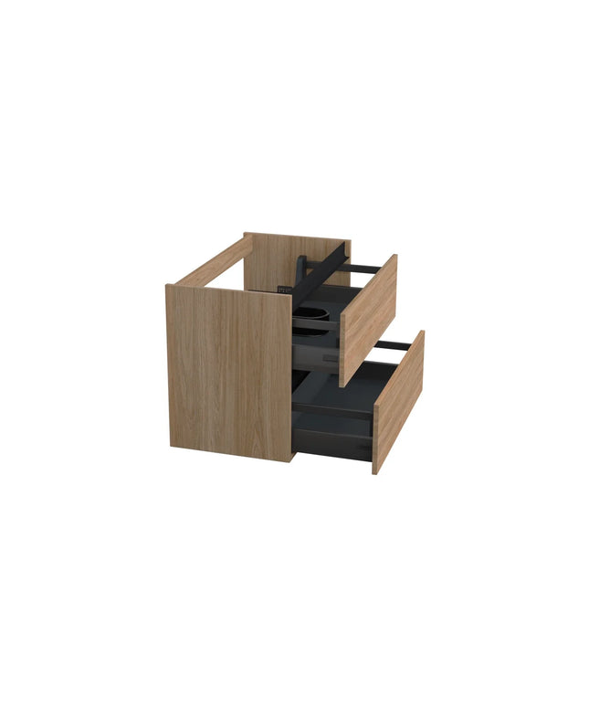 Dutchline Badmeubel Onderkast - Uludag - 80x46cm - 2 Lades - 1 Uitsparing