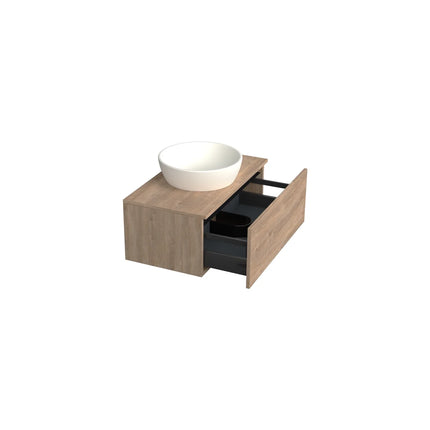 Dutchline Badmeubel Onderkast - Uludag - 80x46cm - 1 Lade - 1 Uitsparing