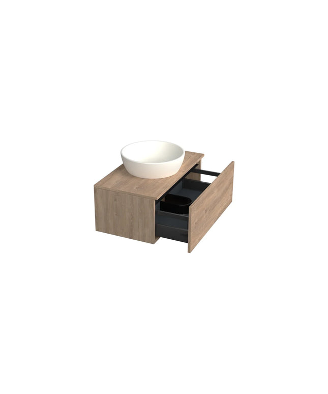 Dutchline Badmeubel Onderkast - Uludag - 80x46cm - 1 Lade - 1 Uitsparing