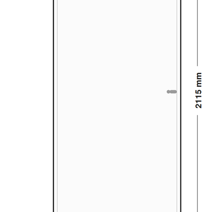 DutchLine Boardpaneeldeur - lijntekening 88 x 211,5 cm (zonder tekst)