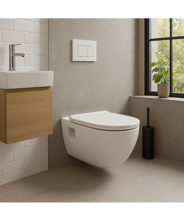 DutchLine - Brilla Toiletpot Met Bidet - Glans Wit - 530x355mm