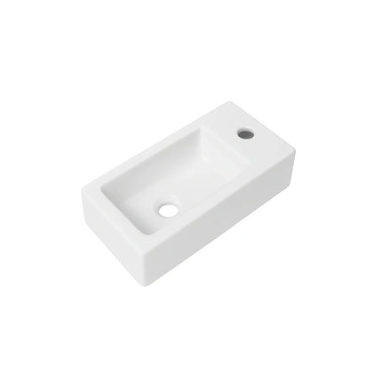 DutchLine - Crea Mini Fontein - Glans Wit - Kraangat Rechts