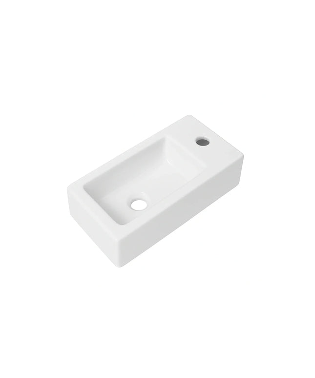 DutchLine - Crea Mini Fontein - Glans Wit - Kraangat Rechts