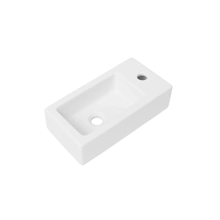 DutchLine - Crea Mini Fontein - Mat Wit - Kraangat Rechts