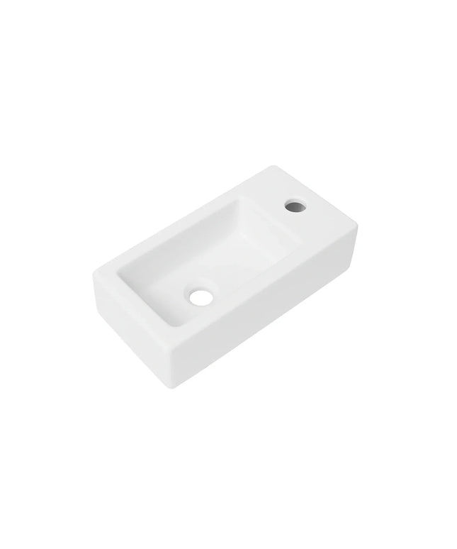 DutchLine - Crea Mini Fontein - Mat Wit - Kraangat Rechts