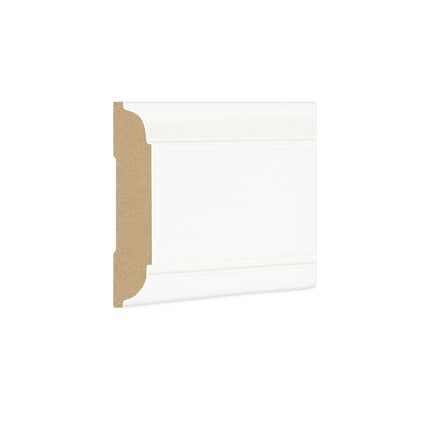 DutchLine - Dubbele Kraal Koplat MDF - Wit - 70x15mm