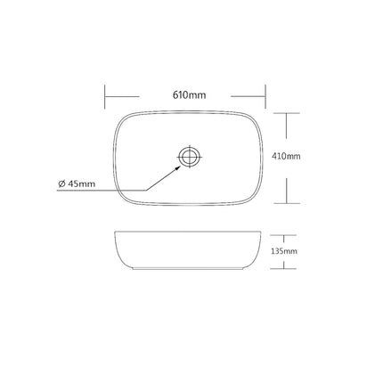 DutchLine – Ellips Waskom – Mat Wit