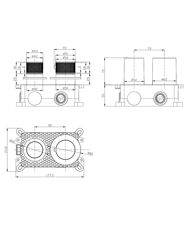DutchLine Thermostatische Douchekraan Chroom
