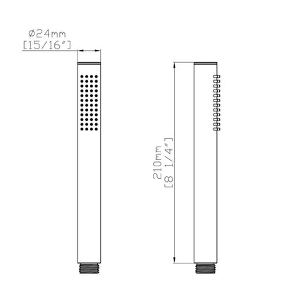 DutchLine - Grip Staaf Handdouche – Chroom