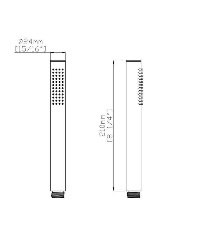 DutchLine - Grip Staaf Handdouche – Chroom