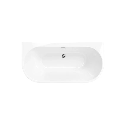 DutchLine Half-vrijstaand Ligbad - Glans Wit - 1800x800x580
