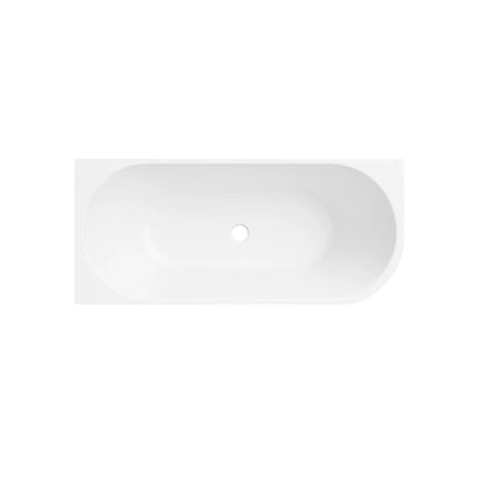 DutchLine - Half-Vrijstaand Hoekbad Links - Mat Wit - 1800x800x580
