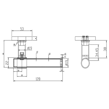 DutchLine - Grip Duo Deurkruk - Chroom Mat Zwart