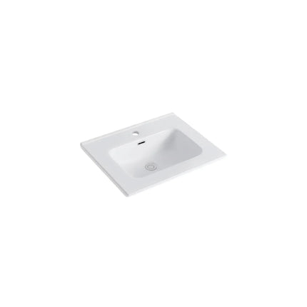DutchLine - Keramische Wastafel OVI 60CM - Glans wit - 1 Kraangat