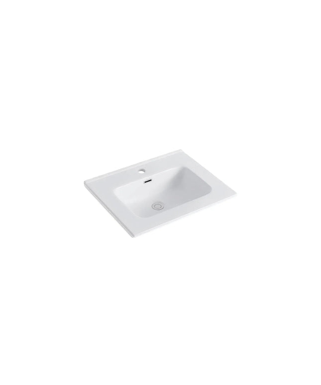 DutchLine - Keramische Wastafel OVI 60CM - Glans wit - 1 Kraangat