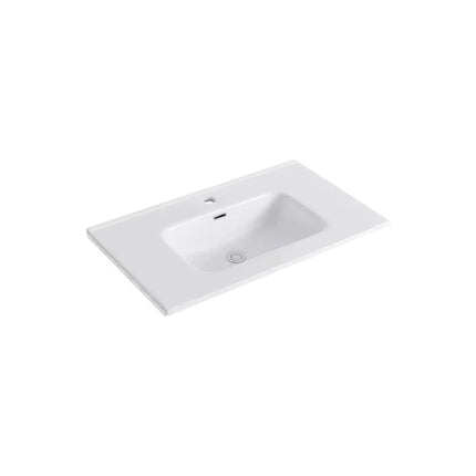 DutchLine - Keramische Wastafel OVI 80CM - Glans wit - 1 Kraangat
