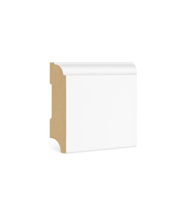 DutchLine - Kraalplint MDF - Wit - 70x15x2440mm