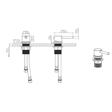 Dutchline - Losse Bidetkraan – Chroom