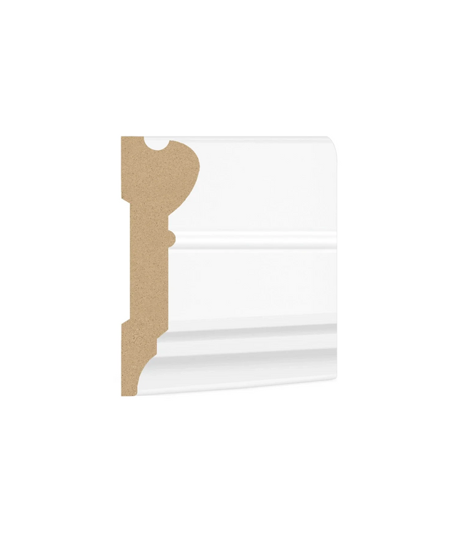 DutchLine - Luxe Architraaf Koplat MDF - Wit - 80x20mm
