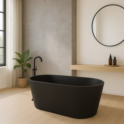 DutchLine - Murano Vrijstaand Ligbad - Mat Zwart - 1800x800x580