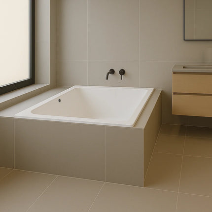 DutchLine - Drop RD - Inbouw Ligbad - Mat Wit - 1800x800x450
