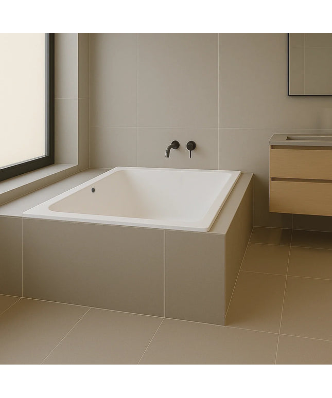DutchLine - Drop RD - Inbouw Ligbad - Mat Wit - 1800x800x450