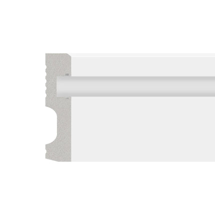 DutchLine - Rechte Plint Voor Ledstrip - Wit - 100x18x2250mm