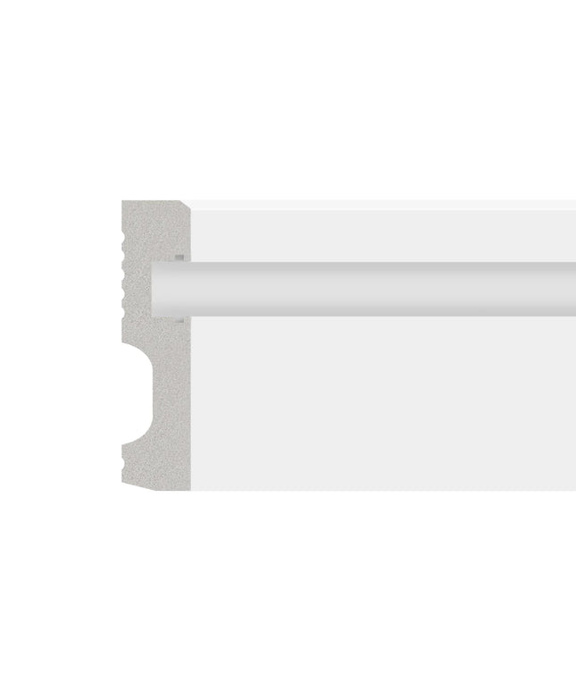 DutchLine - Rechte Plint Voor Ledstrip - Wit - 100x18x2250mm