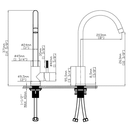 DutchLine Keukenkraan Chroom S-Grip