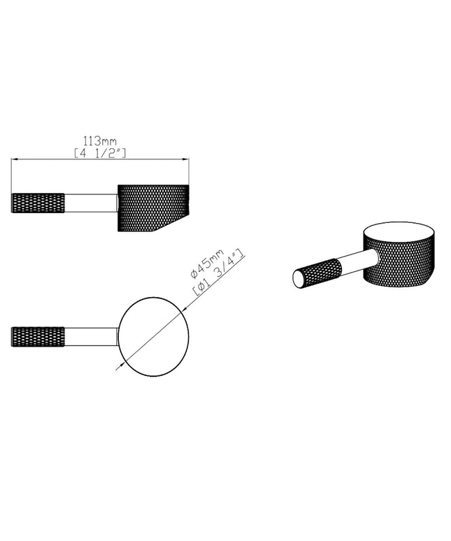 DutchLine - S-Grip Losse Hendel – Mat zwart