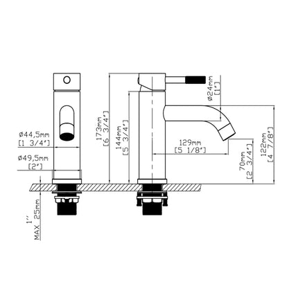 DutchLine - S-Grip Wastafelkraan – Mat zwart