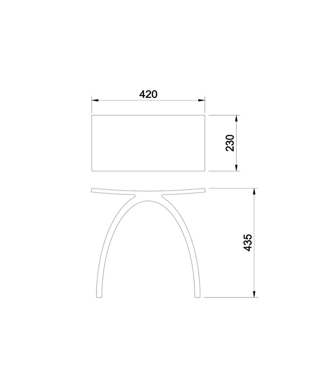 DutchLine - Solid.Surface Badkamer Kruk - Mat Wit