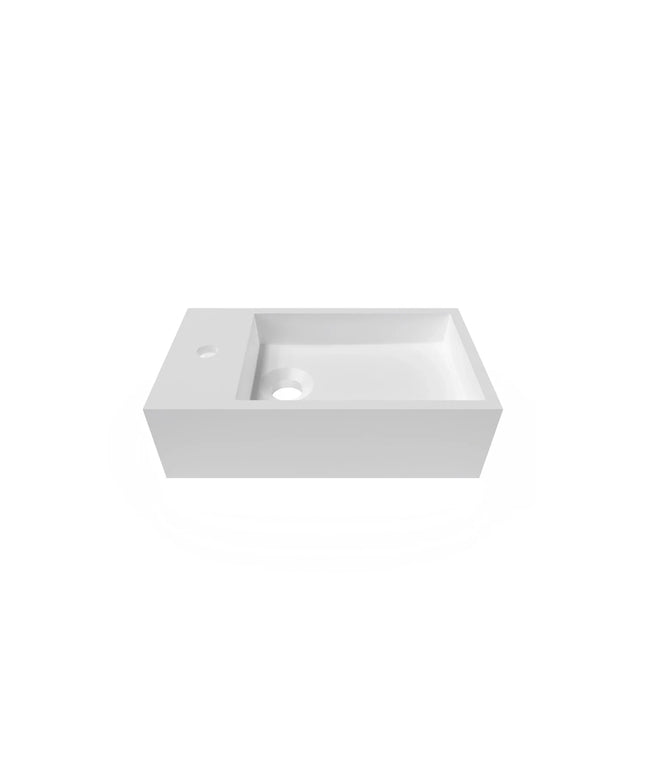 DutchLine - Solid.Surface Fontein - Mat Wit Links - 360x180x120mm