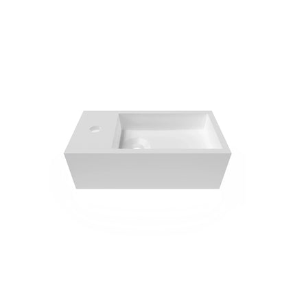 DutchLine - Solid.Surface Fontein - Mat Wit Links - 440x220x120mm