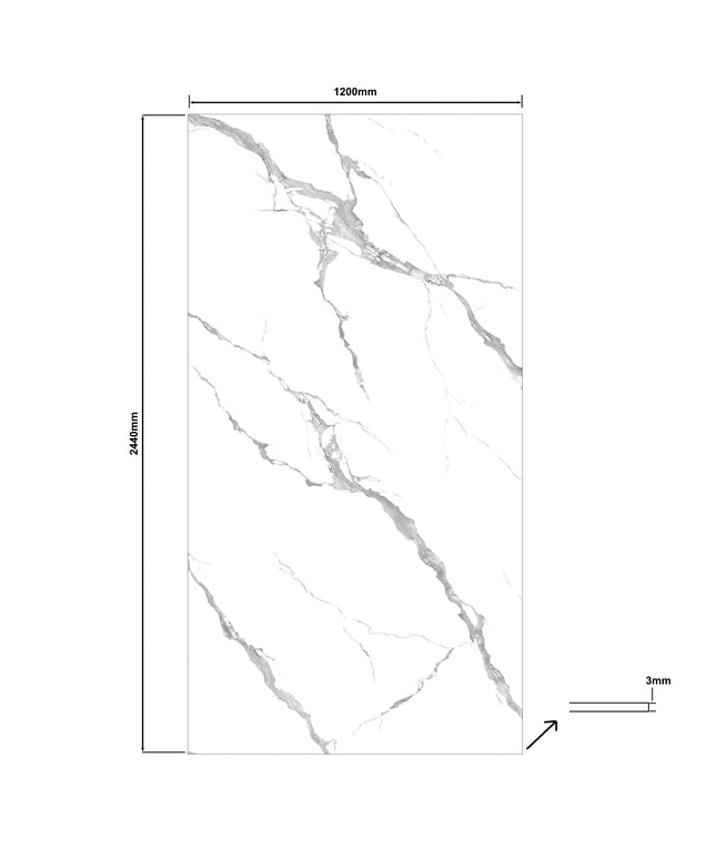 DutchLine - SPC Wandpaneel - Statuario Real Glans