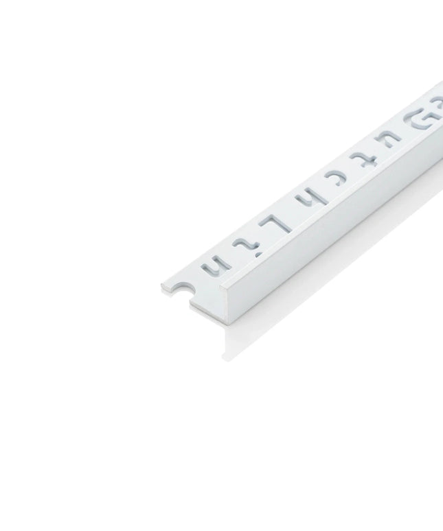 DutchLine - Aluminium Tegelprofiel - 11x2700mm - Mat Wit Gepoedercoat