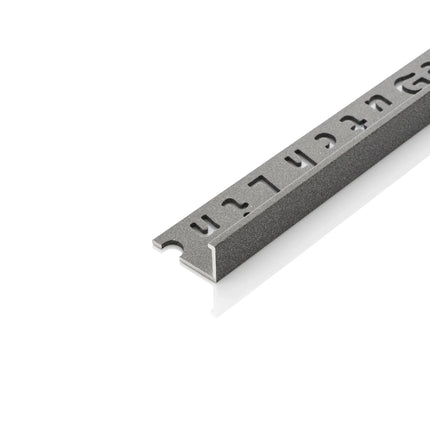 DutchLine - Aluminium Tegelprofiel - 11x2700mm - Olifantgrijs