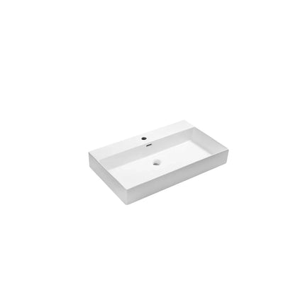DutchLine - Tight Wastafel 80 - Glans Wit - 1 Kraangat
