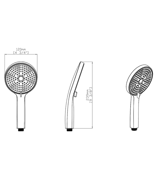 DutchLine - Verstelbare ABS Handdouche – Mat zwart