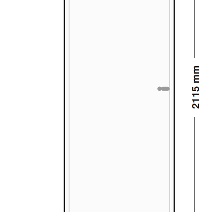 DutchLine Volpaneeldeur (massief MDF) - lijntekening 63 x 211,5 cm (zonder tekst)