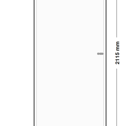 DutchLine Volpaneeldeur (massief MDF) - lijntekening 78 x 211,5 cm (zonder tekst)
