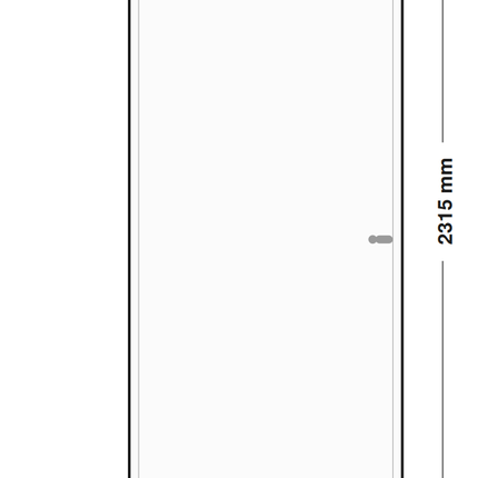 DutchLine Volpaneeldeur (massief MDF) - lijntekening 78 x 231,5 cm (zonder tekst)