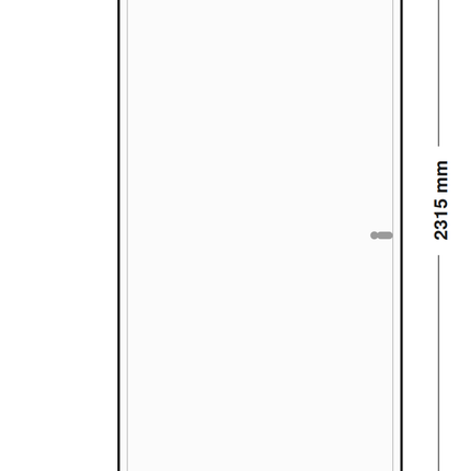 DutchLine Volpaneeldeur (massief MDF) - lijntekening 88 x 231,5 cm (zonder tekst)