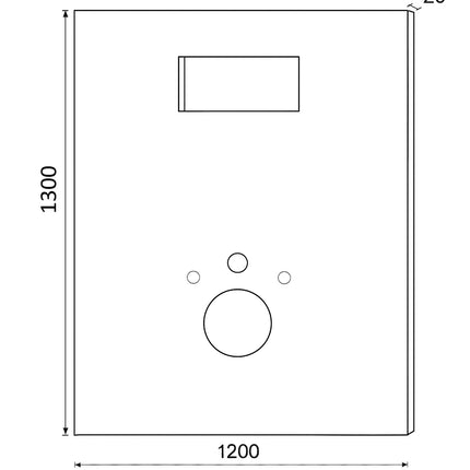DutchLine - Voorgeboord Toiletboardplaat - 1300x1200x20mm