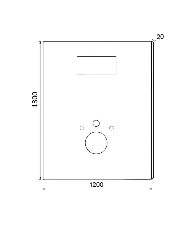 DutchLine - Voorgeboord Toiletboardplaat - 1300x1200x20mm