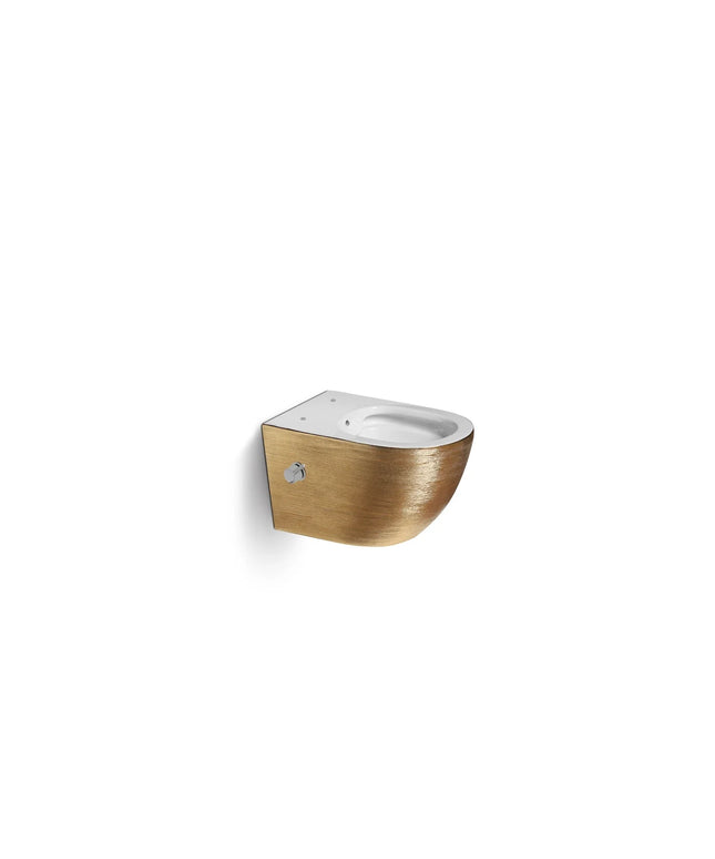 DutchLine - Wandcloset - Geborsteld Goud - Luccio Rimless - Met bidet-functie