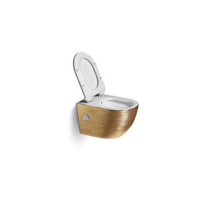 DutchLine - Wandcloset - Geborsteld Goud - Luccio Rimless - Met bidet-functie