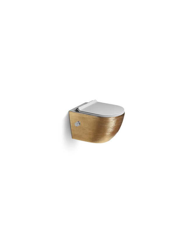 DutchLine - Wandcloset - Geborsteld Goud - Luccio Rimless - Met bidet-functie