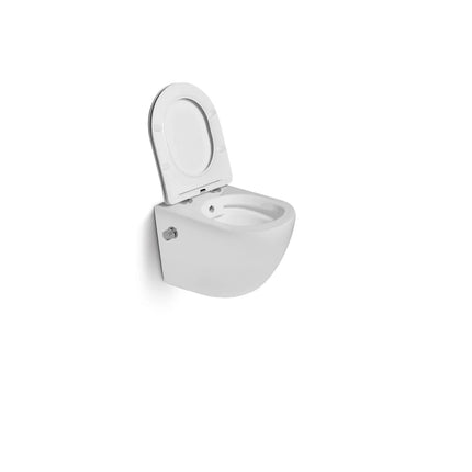 DutchLine - Wandcloset - Glans Wit - Luccio Rimless Ondiep - Met Bidetkraan-functie